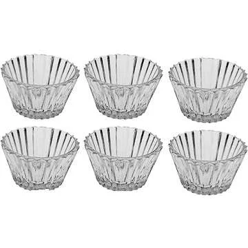 CERENILY MiniSmall Glass Bowls - Small Bowls Perfect for Prep, Dips, Nuts, or Candy - Meal Prep Bowls or Dessert Bowls, Set of 6