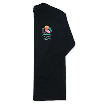 Riot Society Flamingo Blossom Mens Long Sleeve T-Shirt - Black, X-Large