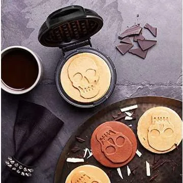 DashTM Skull Mini Waffle Maker in Shimmer