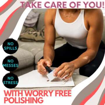 Nail Polish Holder - Anti-Spill Nail Polish Organizer Case-Nail Care Products with Rubber Pad Grippy Bottom & Wide Stable Base-Nail Polish Holder and Organizer for Mani/Pedi, Nail Art Tools (Pink)