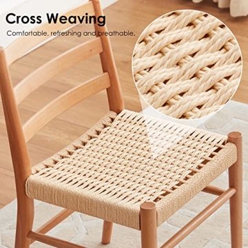 Stylish STARY Wood Rattan Dining Room Chairs for Comfort