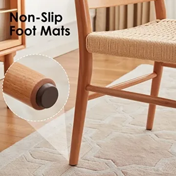 Stylish STARY Wood Rattan Dining Room Chairs for Comfort