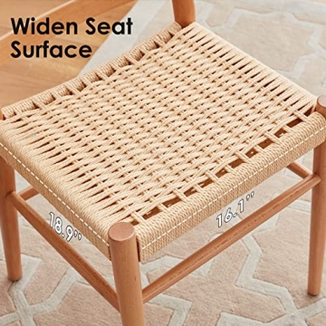 Stylish STARY Wood Rattan Dining Room Chairs for Comfort