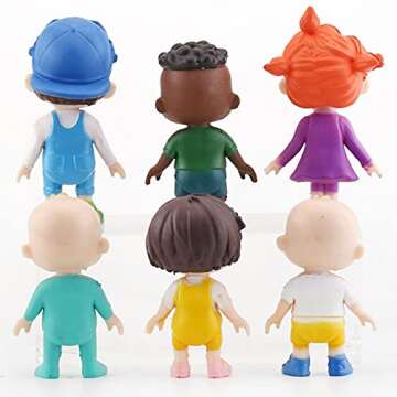 CoComelon Official Friends & Family, 6 Figure Pack - 3 Inch Character Toys - Features Two Baby JJ Figures (Tee and Onesie), Tomtom, YoYo, Cody, and Nina - Toys for Babies and Toddlers