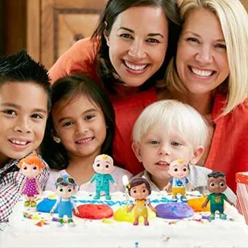 CoComelon Official Friends & Family, 6 Figure Pack - 3 Inch Character Toys - Features Two Baby JJ Figures (Tee and Onesie), Tomtom, YoYo, Cody, and Nina - Toys for Babies and Toddlers