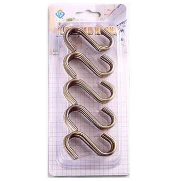TOPIND 20 Pack 2.4in S Hooks, Heavy Duty Steel S Hanging Hooks for Kitchen, Workshop, Bathroom, Garden, Pan Pot Rack, Closet, Hanging Plants, Cups, Jeans