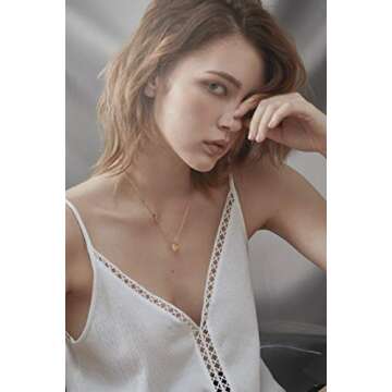 Valloey Rover 14K Gold Plated Initial Necklace for Women