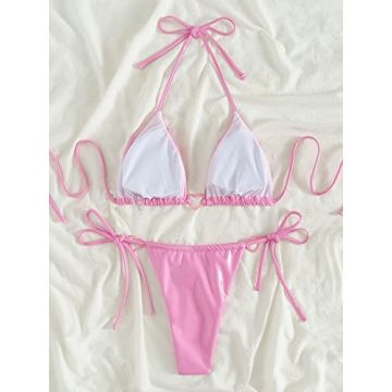 COZYEASE Women's Two Piece Glitter Bikini for Summer