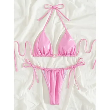 COZYEASE Women's Two Piece Glitter Bikini for Summer