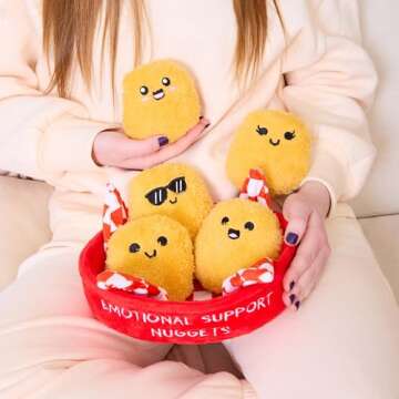 Emotional Support Nuggets Plushies for Kids and Adults