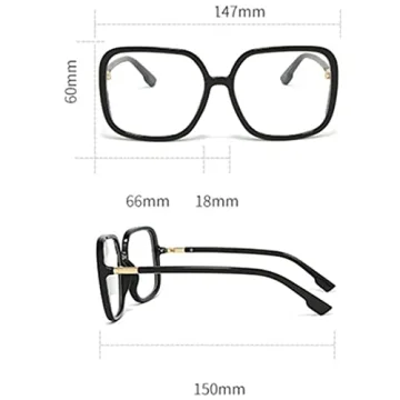 Bullabulling Retro Square Reading Glasses for Women