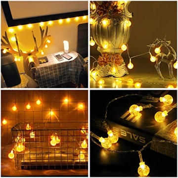 Metaku Globe Fairy Lights - 33ft Remote Operated String Lights