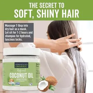Viva Naturals Organic Coconut Oil - Versatile Cooking & Skin Care