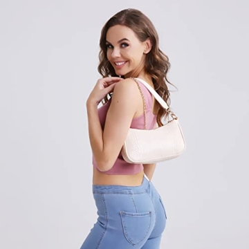 DOREAMALOE Retro Crocodile Shoulder Bag for Women