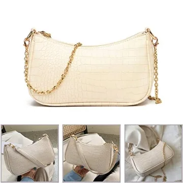 DOREAMALOE Retro Crocodile Shoulder Bag for Women