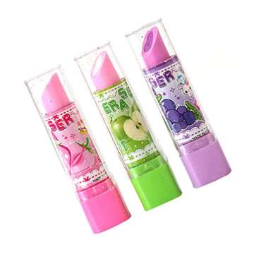 Balacoo 8Pcs Lipstick Erasers for Fun School Usage