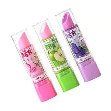 Balacoo 8Pcs Lipstick Erasers for Fun School Usage