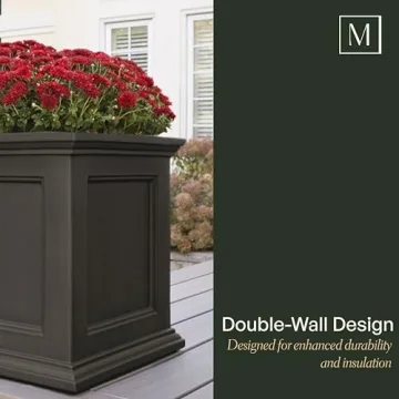 Mayne Fairfield Square Self-Watering Planter 20-Inch