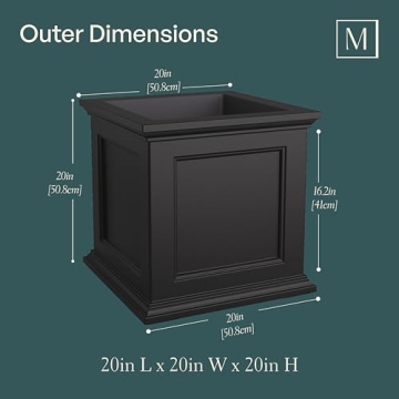 Mayne Fairfield Square Self-Watering Planter 20-Inch