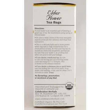 Buy Celebration Herbals Organic Elder Flower Tea 24 Bags