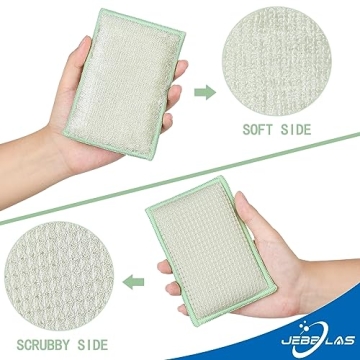 JEBBLAS Bamboo Dish Sponges for Eco-friendly Cleaning