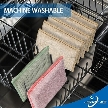 JEBBLAS Bamboo Dish Sponges for Eco-friendly Cleaning