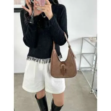 Retro Suede Shoulder Bag for Women - Stylish and Versatile