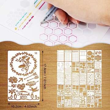 Creative MWOOT 30-Piece Stencil Kit for DIY Arts