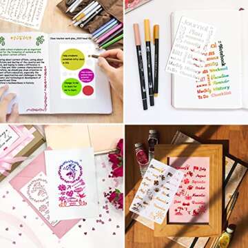 Creative MWOOT 30-Piece Stencil Kit for DIY Arts