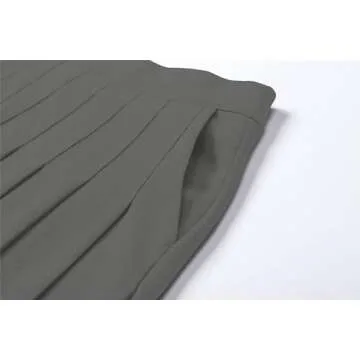 SANGTREE Grey Comfort Pleated Mini Skirt for All Occasions