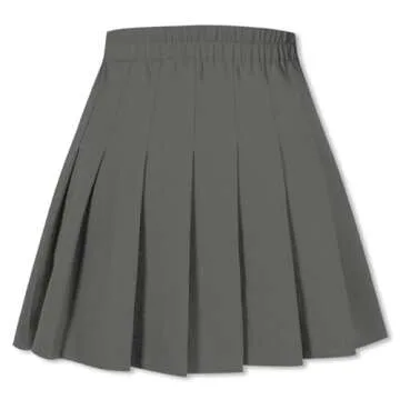 SANGTREE Grey Comfort Pleated Mini Skirt for All Occasions
