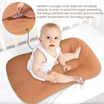 Muslin Baby Lounger Cover - Soft Organic Cotton Slipcover