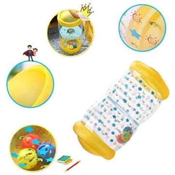 QINGBAO Baby Crawling Toy Fitness Toys Exercise Your Baby's Hearing and Touch Exercise Your Baby's Muscles and Coordination (Yellow)