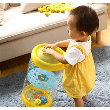 QINGBAO Baby Crawling Toy Fitness Toys Exercise Your Baby's Hearing and Touch Exercise Your Baby's Muscles and Coordination (Yellow)