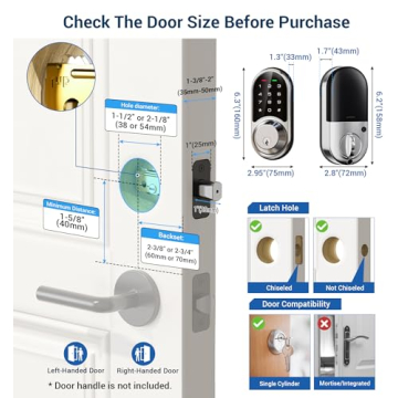 Keyless Smart Lock with App Control and Touchscreen