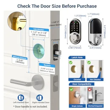 Keyless Smart Lock with App Control and Touchscreen
