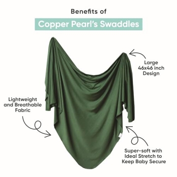 Copper Pearl Large Knit Baby Swaddle Blanket for Newborns