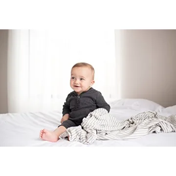 Copper Pearl Large Knit Baby Swaddle Blanket for Newborns