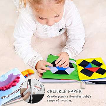 Richgv High Contrast Baby Book for Sensory Learning