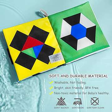 Richgv High Contrast Baby Book for Sensory Learning