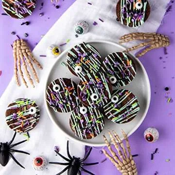 Sweets Indeed Halloween Sprinkles, Candy Eyeballs, Edible Sprinkle Mix, Perfect for Cake Decorations, Baking, Ice Cream, Cookies, Cupcake Topper, 4 ounces (Monster Mash)