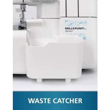 MILLEPUNTI Serger Overlock Sewing Machine with 1300 Stitches Per Min 2/3/4 Thread Adjustable Stitch Length Differential Feed Include Accessory Kit MLD42