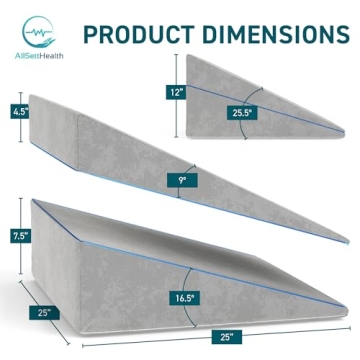 Memory Foam Bed Wedge Pillow - Adjustable Support for Comfort