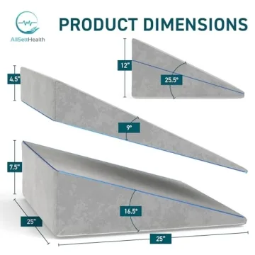 Memory Foam Bed Wedge Pillow - Adjustable Support for Comfort