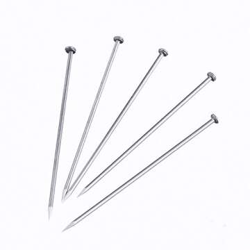 Shappy 3200 Pieces 1 1/16 Inch Head Pins Bouquet Pins Diamond Head Pins for Craft 1 1/16 Inch Fine Satin Pin Dressmaker Pins for Jewelry Making, Sewing and Craft, Stainless Steel