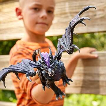 Schleich Eldrador, Dragon Toys for Boys and Girls, Shadow Dragon Action Figure with Movable Wings, A...