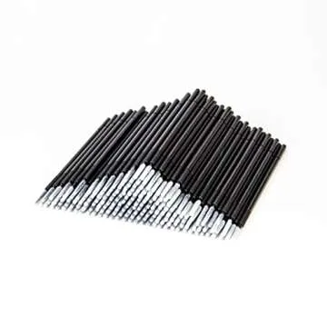i-Laesh 200pcs Micro Brushes - Precision Microswabs for Eyelash Extensions, Lash Mascara Applicators - Ideal for Eye, Dental, Lashes, Brows, Personal Care - Black (Replacement - Pro Grip)