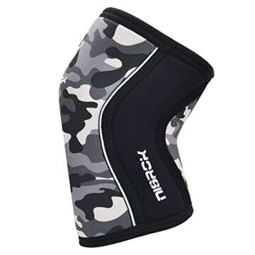 Knee Sleeves (1 Pair), 7mm Neoprene Compression Knee Braces, Great Support for Cross Training, Weightlifting, Powerlifting, Squats, Basketball and More