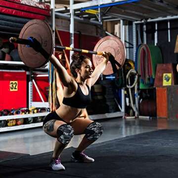 Knee Sleeves (1 Pair), 7mm Neoprene Compression Knee Braces, Great Support for Cross Training, Weightlifting, Powerlifting, Squats, Basketball and More