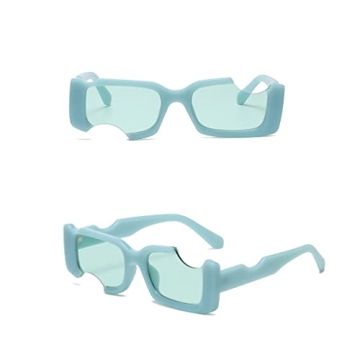 Unique Irregular Square Sunglasses with UV400 Protection
